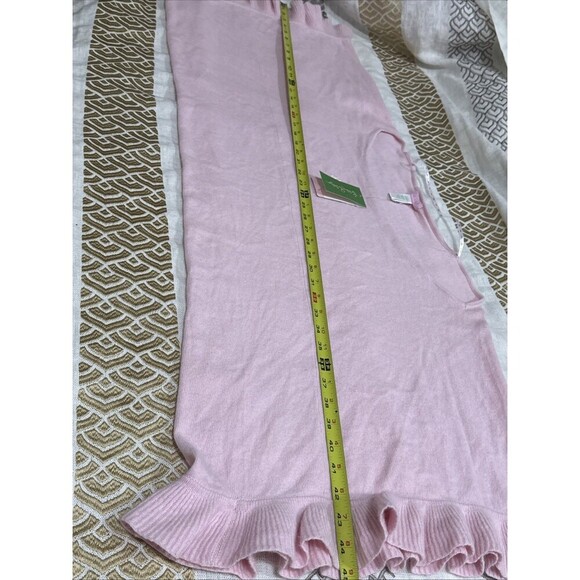 (R7) Lilly Pulitzer Tootsie Cashmere Blend Sweater Wrap Scallop Pink One Size - Picture 13 of 15